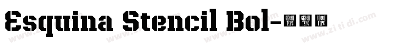 Esquina Stencil Bol字体转换
